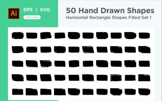 Horizontal Rectangle Shape Filled 50_Set V 1