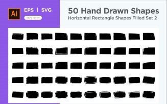 Horizontal Rectangle Shape Filled 50_Set V 2