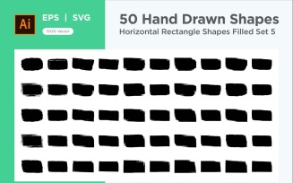 Horizontal Rectangle Shape Filled 50_Set V 5