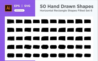 Horizontal Rectangle Shape Filled 50_Set V 6