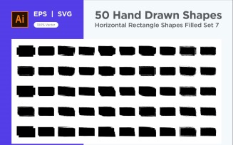 Horizontal Rectangle Shape Filled 50_Set V 7