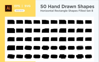 Horizontal Rectangle Shape Filled 50_Set V 8