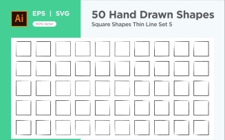 Square Shape Thin Line 50_Set V 5