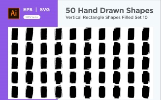 Vertical Rectangle Shape Filled 50_Set V 10