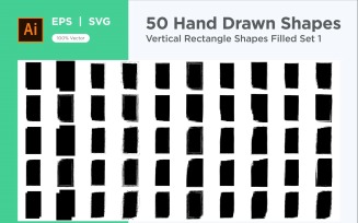 Vertical Rectangle Shape Filled 50_Set V 1