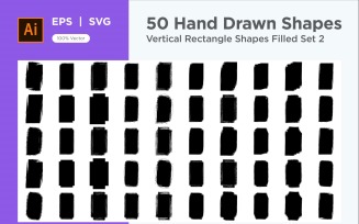 Vertical Rectangle Shape Filled 50_Set V 2