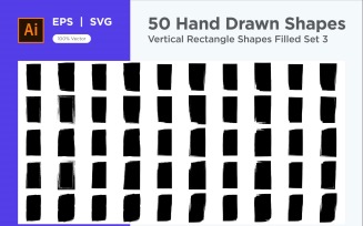 Vertical Rectangle Shape Filled 50_Set V 3