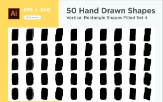 Vertical Rectangle Shape Filled 50_Set V 4