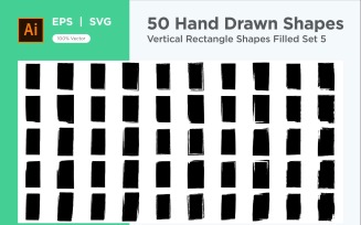 Vertical Rectangle Shape Filled 50_Set V 5