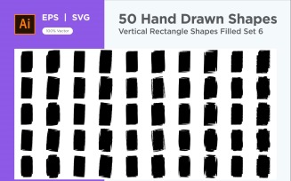 Vertical Rectangle Shape Filled 50_Set V 6