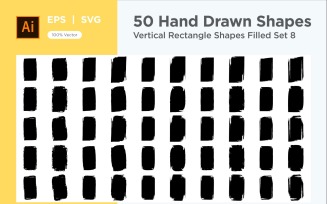 Vertical Rectangle Shape Filled 50_Set V 8