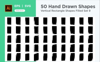 Vertical Rectangle Shape Filled 50_Set V 9