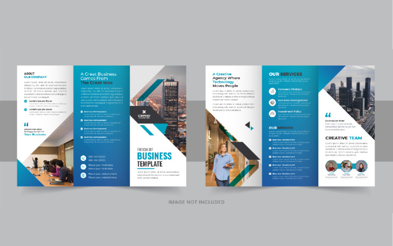 Business Trifold Brochure Template design layout Corporate Identity