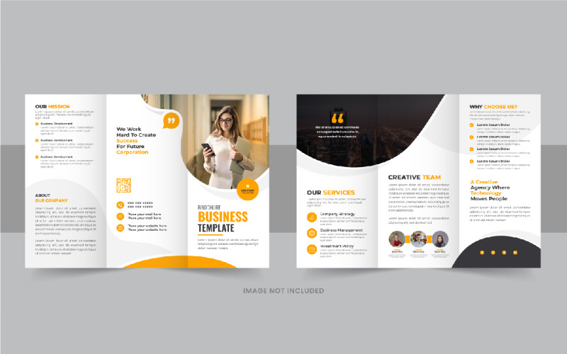Business Trifold Brochure vector Corporate Identity