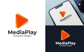 MediaPlay logo design template