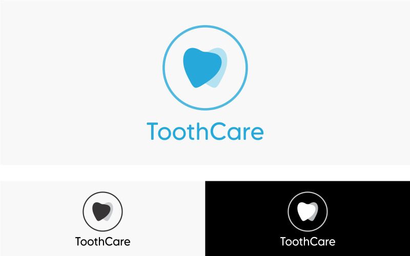 Modern Tooth Care Logo Template