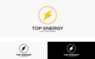 Modern Top Energy Logo Template Design