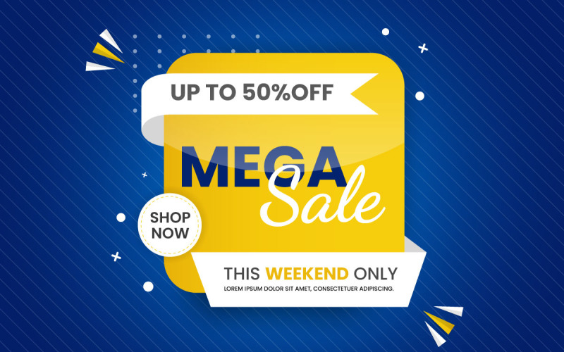 Vector gradient blue colored sale banner and Sale banner discount promotion blue background ideas Illustration