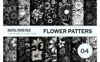 Floral Patterns 04. Digital Paper Set.