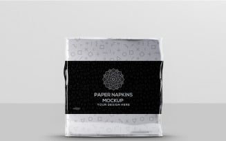 Napkins - Square Paper Napkins Mockup