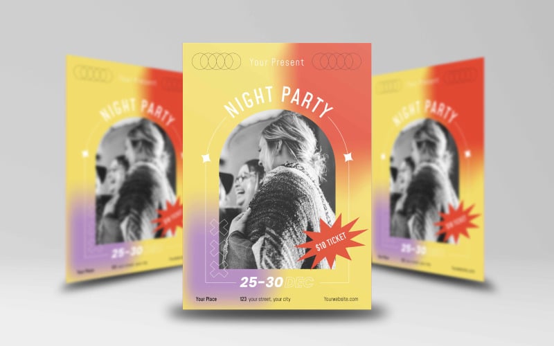 Party Night Flyer Template 5 Corporate Identity