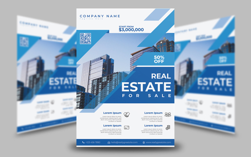 Real Estate For Sale Flyer Template 4 Corporate Identity