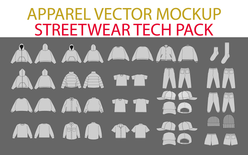 Streetwear Vector Mockup Bundle Product Mockup