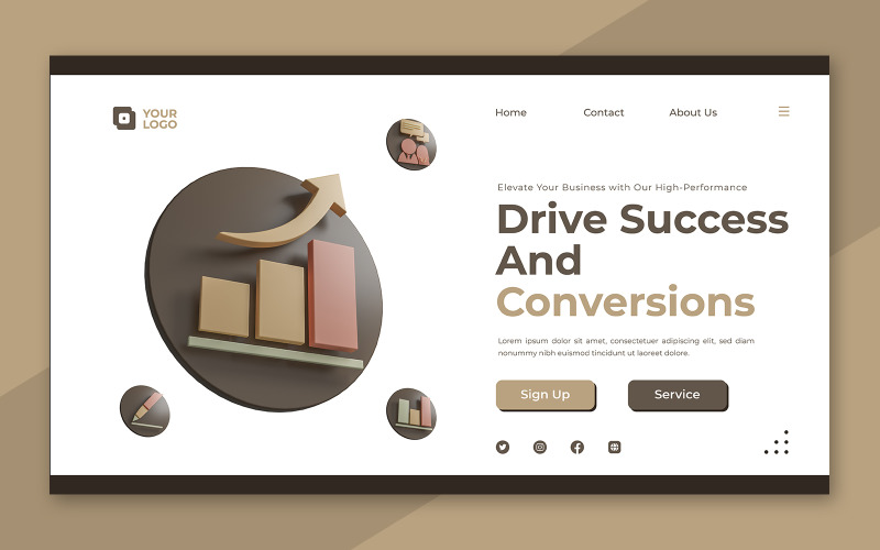 Business Landing Page Design Corporate Identity