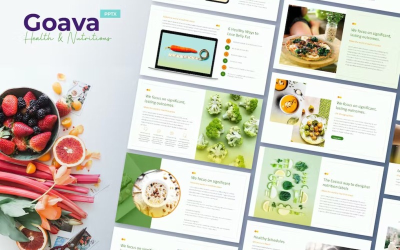 Goava - Health & Nutritions Powerpoint Template PowerPoint Template