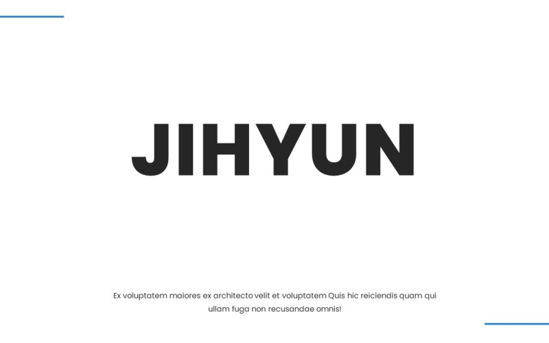 Jihyun - Blue and White Business Presentation Googleslide Google Slide
