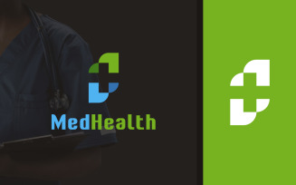 Medical health care clinic logo design template