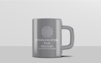Stainless Steel Mug Mockup