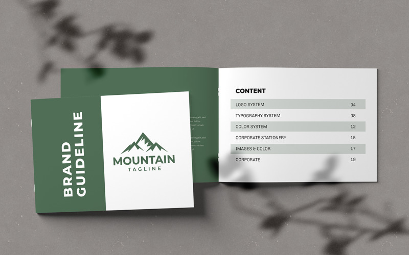 Brand Guideline Template and Landscape Brand Guideline Magazine Template