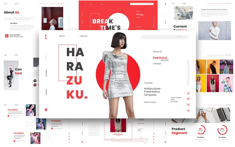 Fashion Harazuku Powerpoint Template PowerPoint Template
