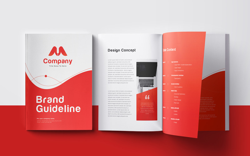 Logo Brand Guideline Template Layout and Brand Guideline Design Magazine Template