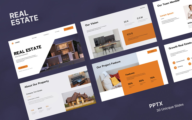 Real Estate & Presentation Template PowerPoint Template