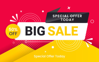 Vector sale banner set promotion with color background and super offer banner template idea