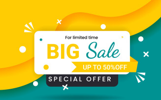 Vector sale banner set promotion with color background and super offer banner template