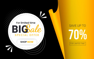 Vector sale banner set promotion with color background and super offers