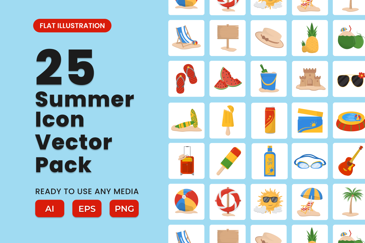 Summer Icon Illustration Set Vol 2