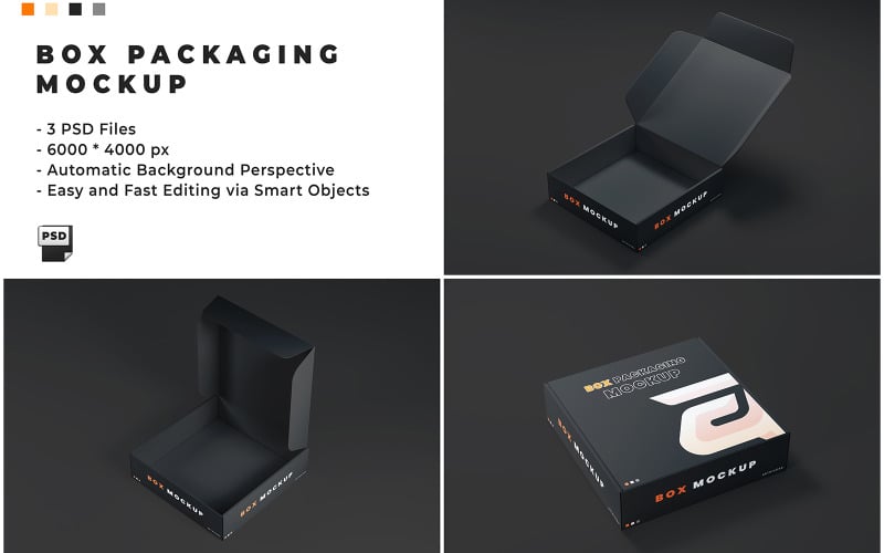 Box Packaging Mockup Template Product Mockup