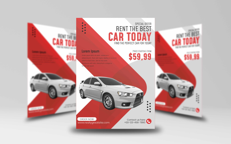 Car Today Flyer Template Design Corporate Identity