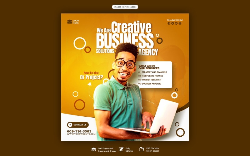 Digital Marketing Agency And Business Social Media Post Template