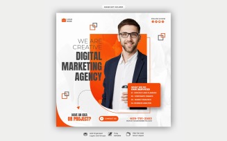 Digital Marketing Agency And Corporate Social Media Poster Templates