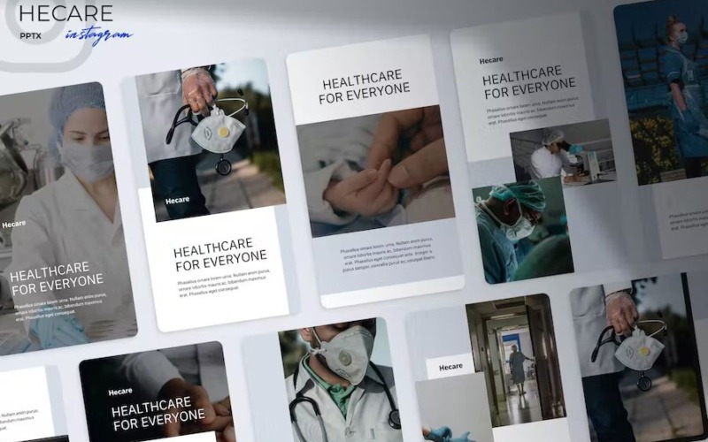 Hecare - Medical Instagram Powerpoint PowerPoint Template