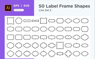 Label Frame Shape - Line -50_ Set 2