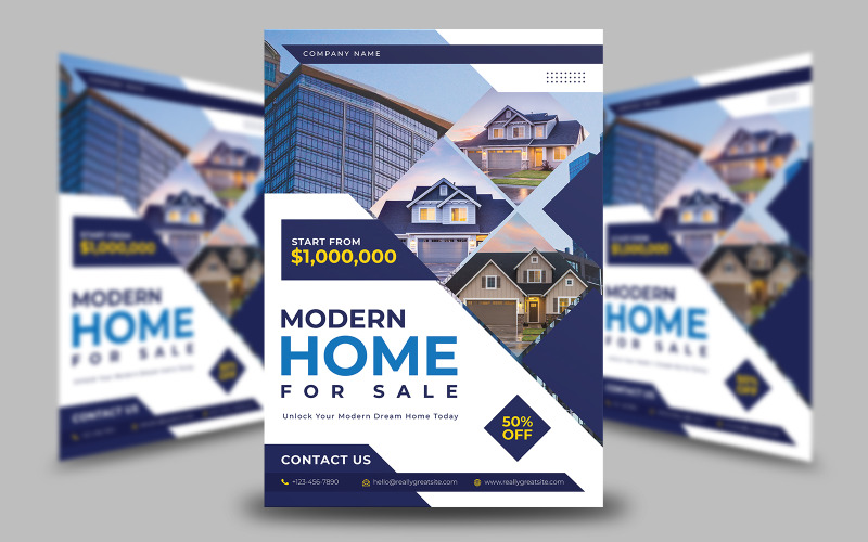 Modern Home For Sale Flyer Template 8 Corporate Identity