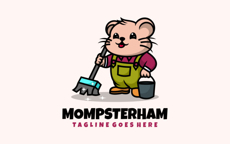 Mompsterham Mascot Cartoon Logo Logo Template