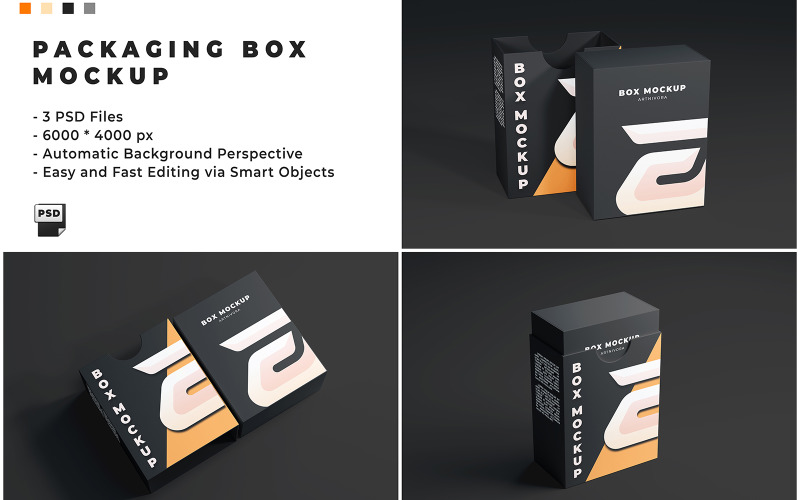 Packaging Box Mockup Template Product Mockup