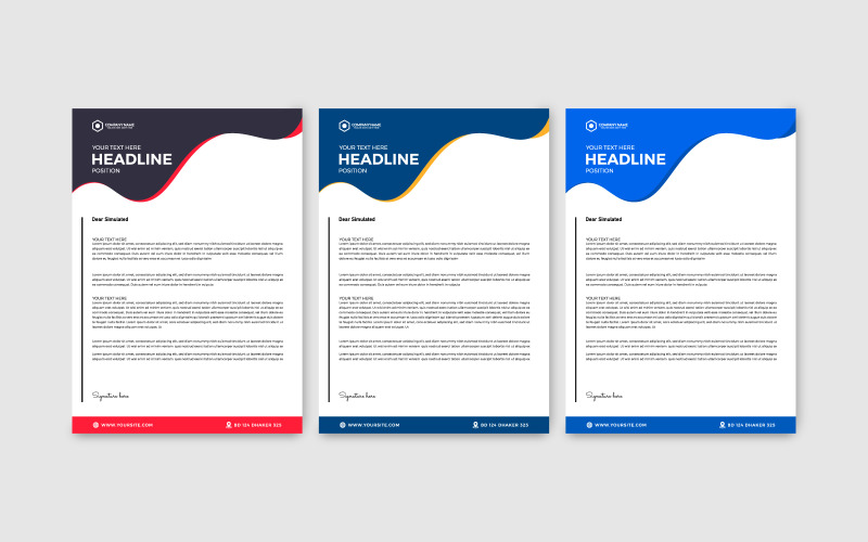 Professional Letterhead easily pack Corporate Identity